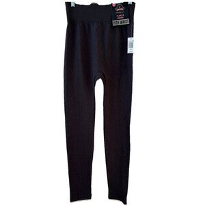 Cotton Candy High Waist Fleece Leggings Size 2X/3X Black Pearl RUNS SMALL New